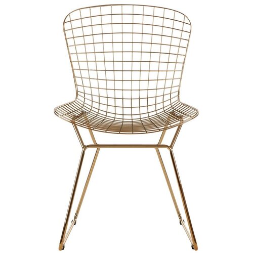 Premier Housewares Kovinski jedilni stol v zlati barvi District &amp;ndash; Slike