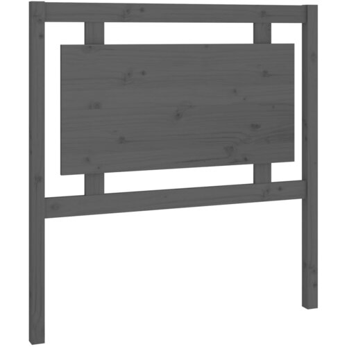  Uzglavlje za krevet sivo 95,5 x 4 x 100 cm od masivne borovine Slike