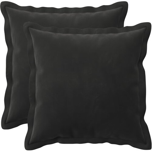  Presvlaka za jastuk 2 pcs HOUTEN Crna 45 x 45 cm Baršun Cene