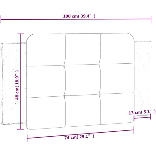  Jastuk za uzglavlje smeđi 100 cm od umjetne kože Slike