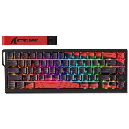 Attack Shark bežična gaming tastatura X68Pro he magnetic Swith/8KHz/TriMode/RT/SnapTap/Black red Cene