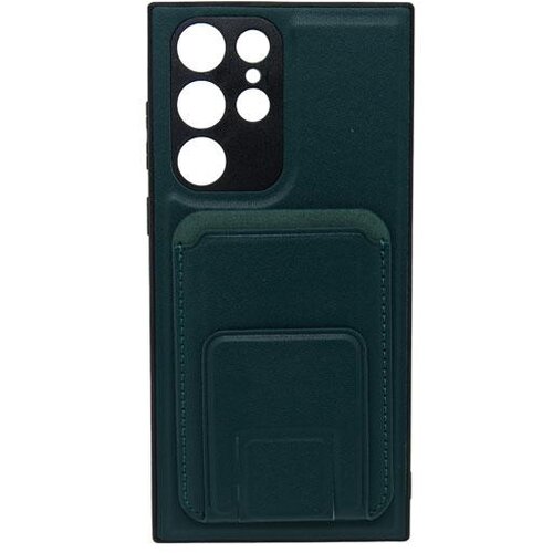  Maska za telefon LEATHER MAGSAFE WALLET za Samsung S22 Ultra, Zelena Cene