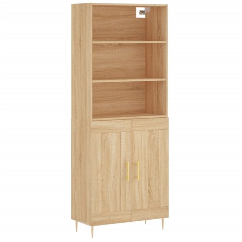 Maison Chic Visoka Komoda - Predalnik sonoma hrast 69,5x34x180 cm inženirski les, (21721962) Cene