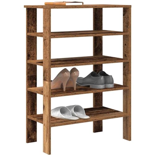 VidaXL Regal za čevlje starinski les 61x32x87,5 cm inženirski les Slike