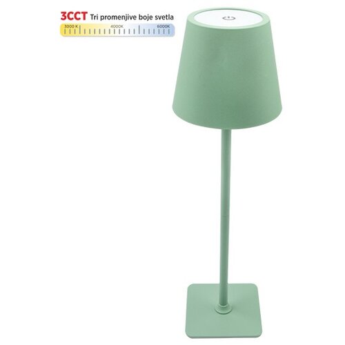 Mitea Lighting Stona lampa zelena 2W IP20 LED TOUCH dimmable + 3CCT 3000-6000K DC5V LED M6002-Z Slike