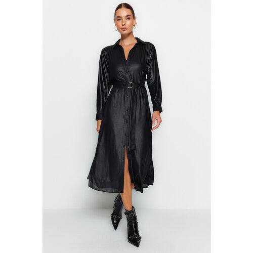 Trendyol Black Woven Dress Cene