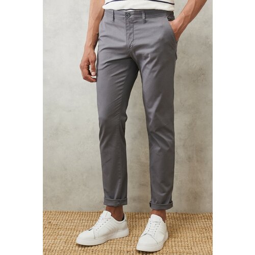 AC&Co / Altınyıldız Classics Men's Gray Slim Fit Slim Fit Chino Pants with Side Pockets, Flexible Slike