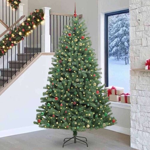 vidaXL Umjetno božićno drvce s nogom Zelena 270 cm PVC i metal Cijene