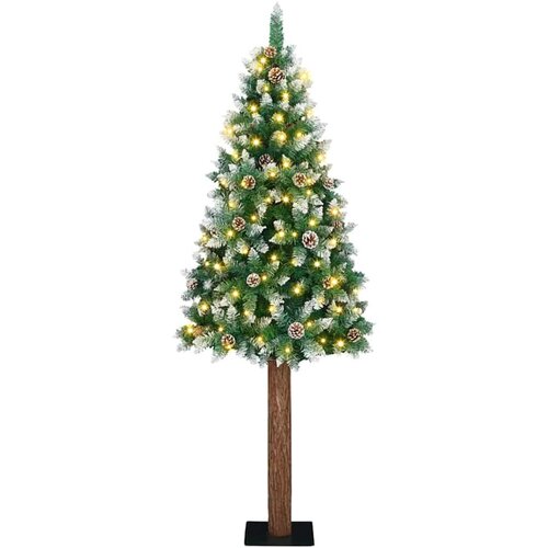 vidaXL Ožja jelka z dekorativnimi lučmi Zelena 77 x 77 x 210 cm PVC Cene