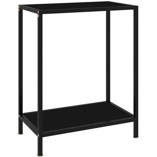  Konzolni stol crni 60 x 35 x 75 cm od kaljenog stakla Cijene