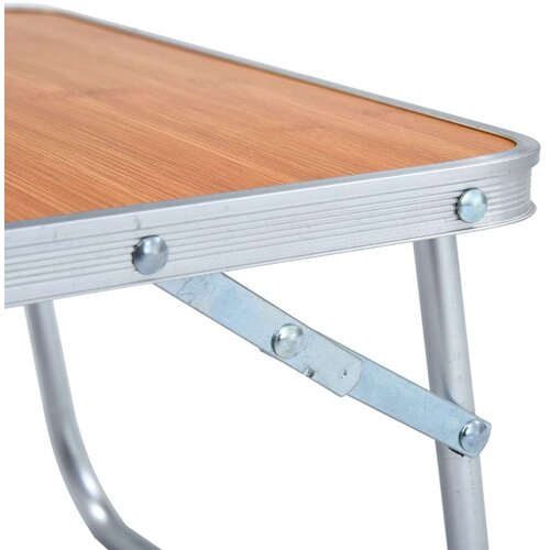 vidaXL Zložljiva miza za kampiranje rjava iz aluminija 60x40 cm Cene