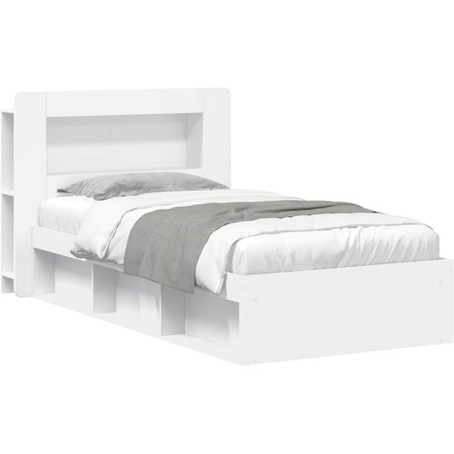  Okvir kreveta s pohranom Bijela 80 x 200 cm Konstruirano drvo Cene
