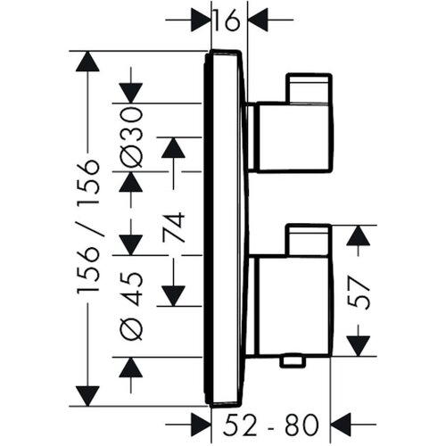 Hansgrohe 15714340 Ecostat Square termostatska pokrivna plo&scaron;ča Cene