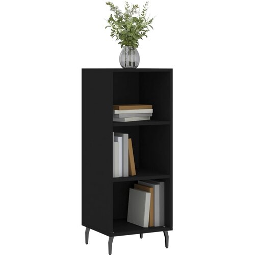  Komoda crna 34,5 x 32,5 x 90 cm od konstruiranog drva Slike