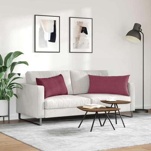  Jastučići za sofu 2 pcs Vinska crvena 80 x 40 cm tkanina Slike