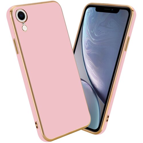 Cadorabo Ohi&amp;scaron;je, združljiv z Apple v sijajnem roza barvi - Za&amp;scaron;čitni pokrov iz fleksibilnega silikona TPU in z za&amp;scaron;čito pred kamero, (20596699) Slike