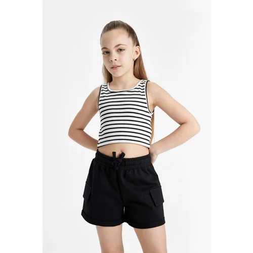 Defacto Girls' Crew Neck Striped Undershirt