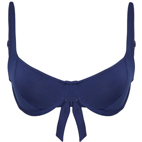 Trendyol Navy Blue Balconette Bikini Top Cene