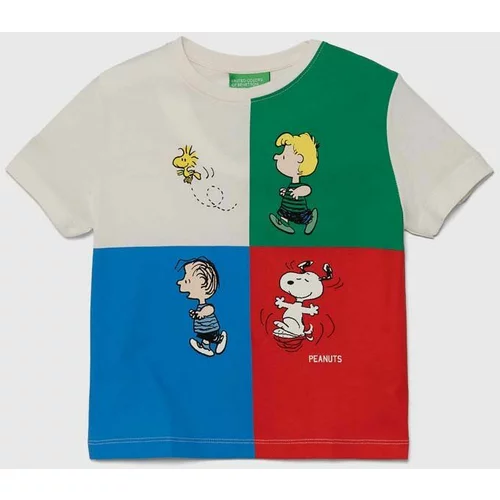 United Colors Of Benetton Dječja pamučna majica kratkih rukava X Peanuts s tiskom