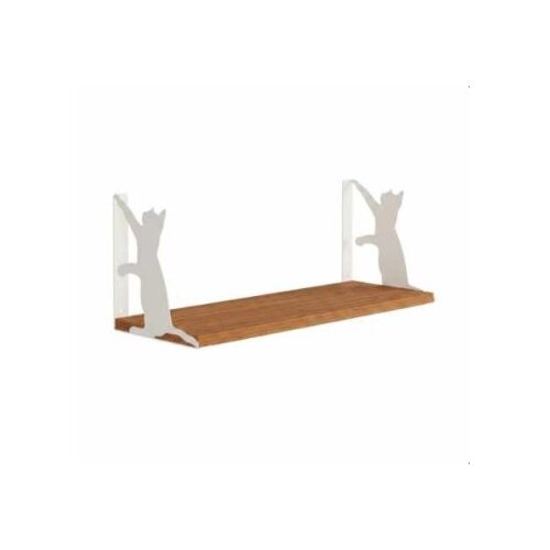 Hanah home Zidna polica Tiger Cat White Slike