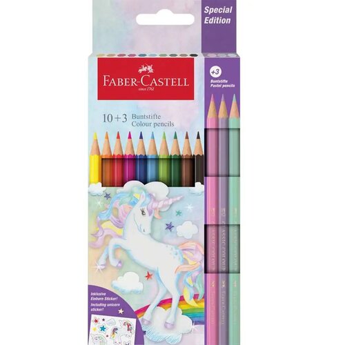 Faber-Castell grip unicorn set obojenih olovaka, 13 komada u pastelnim bojama Cene
