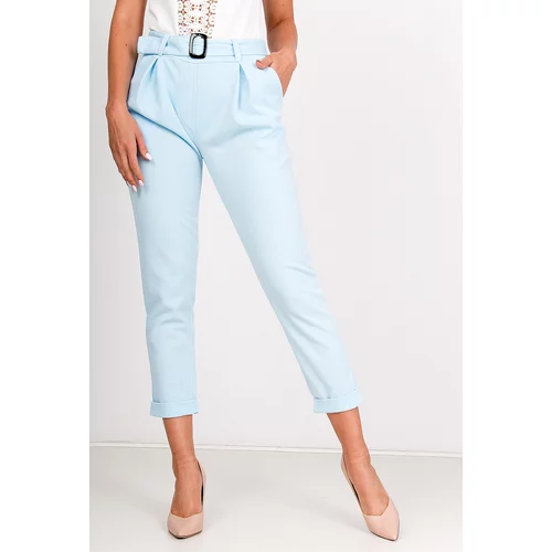Kesi Stylish women's pants with belt - blue,