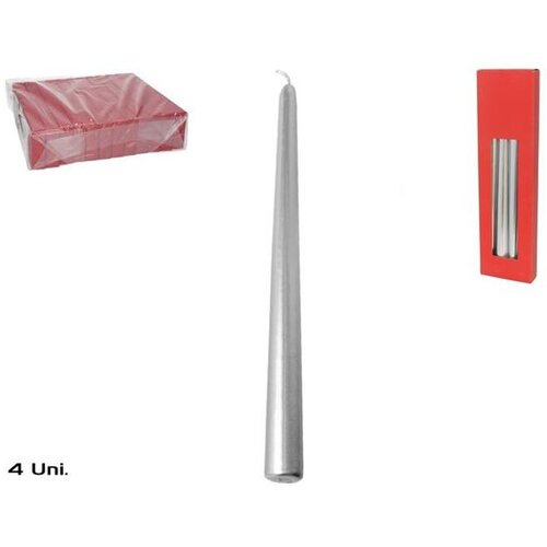  SVIJEĆE SET 4/1 25CM SREBRNE Cijene