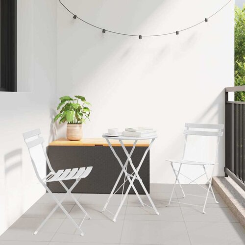  Sklopiva stolica za vrt 2 pcs Bijelo 42 x 46 x 82cm Metal Cijene