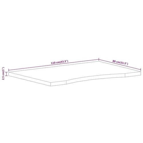 vidaXL mizna plošča ukrivljena 110x80x2,5 cm trden mangov les Cene