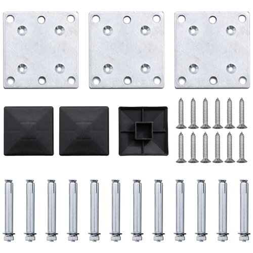  Set panela za ogradu WPC 353 x 146 cm sivi Slike