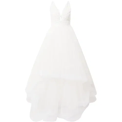 LACE & BEADS Večernja haljina 'Rayssa' bijela