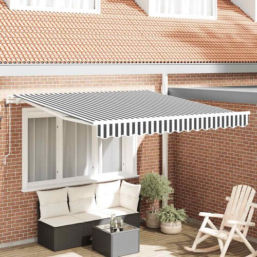 Tenda na automatsko uvlačenje antracit i bijela 300 x 250 cm Cijene