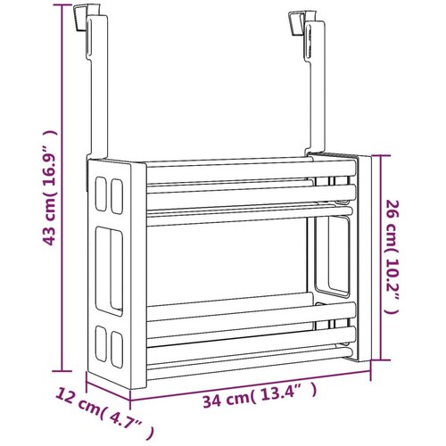  Organizator ispod sudopera 34x12x26 cm Aluminij Slike