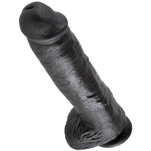 King Cock 11 - veliki, testikularni dildo (28cm) - crn Cijene