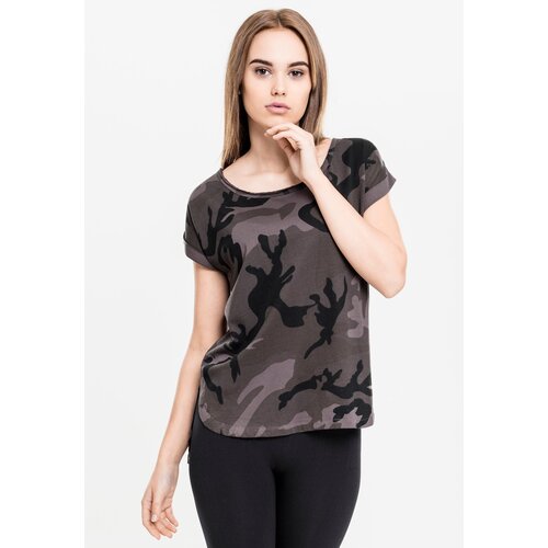 Urban Classics Women's Camo Back Shaped Tee Dark Camo T-Shirt Slike