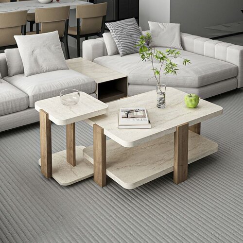 Hanah home klub sto Via 20454, 40,9 cm, travertin / Rahle Cene