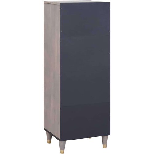 VidaXL highboard siva i zlatna 40 x 33,5 x 110 cm čvrsto drvo manga Slike