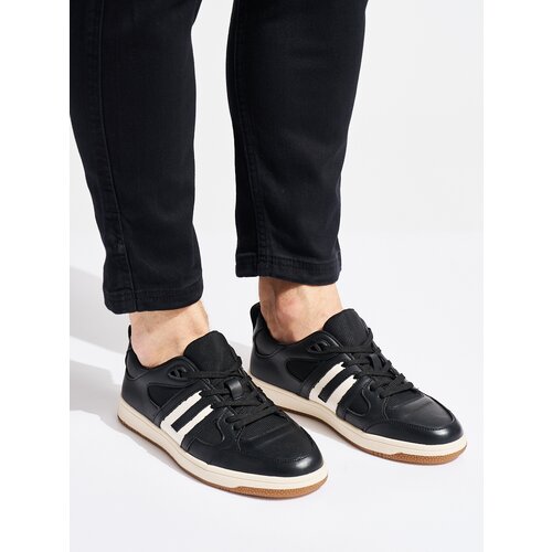 Shelvt Black faux leather trainers Cijene