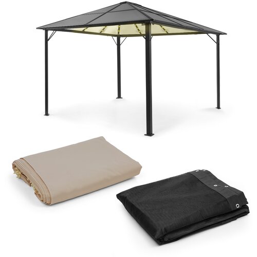 Blumfeldt Pantheon Solid Sky Ambient Solar, paviljon, 3 &amp;times; 4 m, solarna rasvjeta Slike