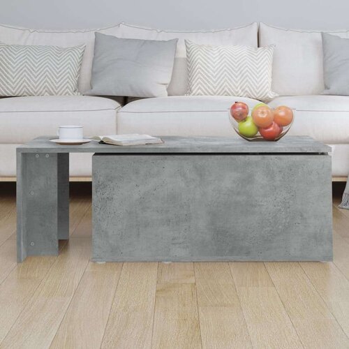  Stolić za kavu siva boja betona 150 x 50 x 35 cm od iverice Slike