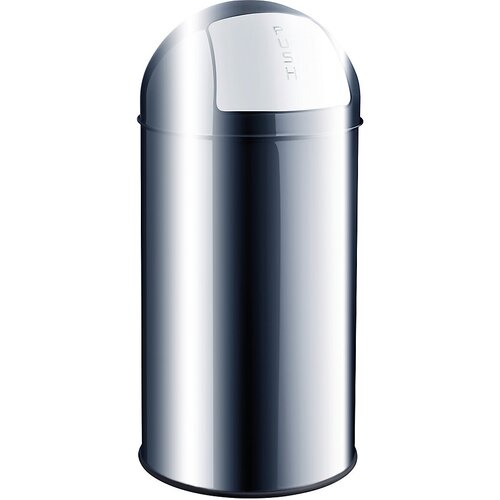 Helit Jeklena posoda za odpadke s potisno loputo, prostornina 50 l, VxØ 745 x 360 mm, nerjavno jeklo Cene