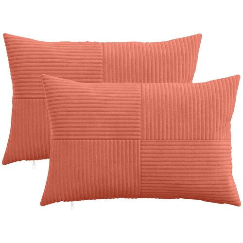  Presvlaka za jastuk 2 pcs ALMELO Crvena narančasta 50 x 75 cm Cijene