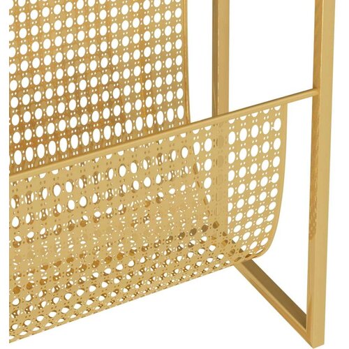 VidaXL stalak za časopise zlatni 35 x 15 x 45 cm čelični Slike