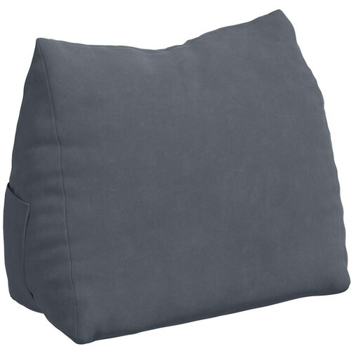 vidaXL Poglavni vzglavnik Temno siva 45 x 20 x 35 cm Žametna tkanina Cene