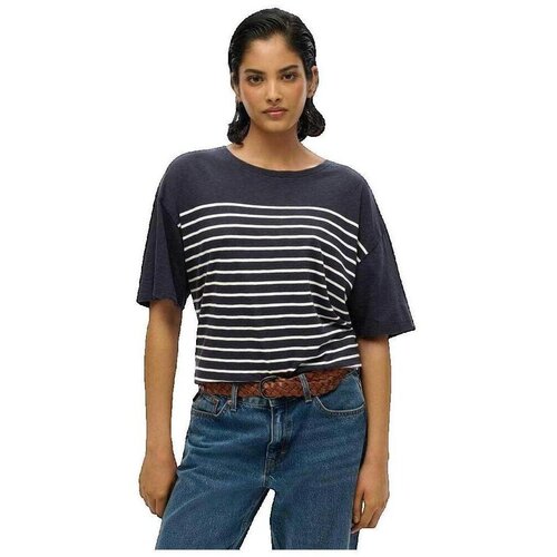 Superdry Majice s kratkimi rokavi T-shirt Studios Dropped Shoulder Modra Cene