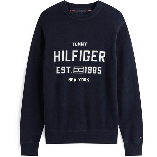 Tommy Hilfiger Pulover 'ATHLEISURE' temno modra / bela Cene