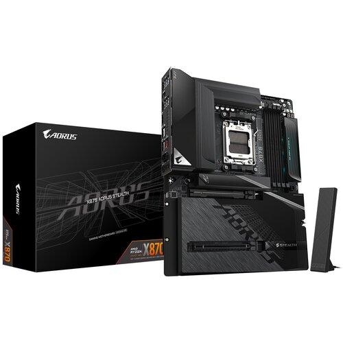 Gigabyte X870 AORUS STEALTH Motherboard - Supports AMD Ryzen 9000 CPUs, 16+2+2 Phases Digital VRM, up to 8200Hz DDR5 (OC), 2xPCIe 5.0 + 2xPCIe 4.0, Wi-Fi 7, 5 GbE LAN, USB 4 Cijene