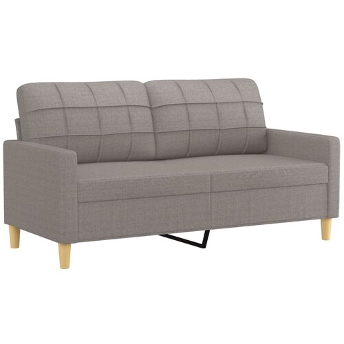  2-dijelni set sofa s jastucima smeđesivi od tkanine Tupe Slike