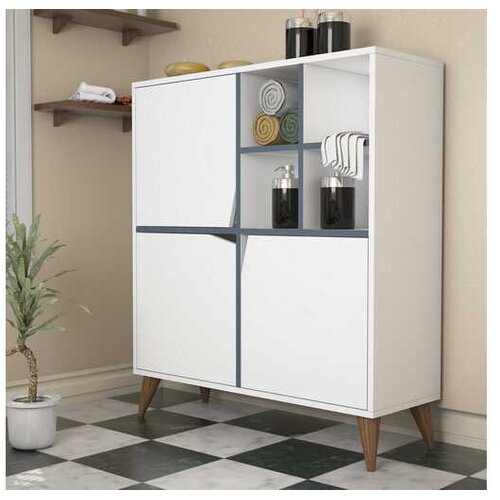Hanah home Hanah Kućna komoda Pulse 100x115x30cm Bijelo-plava Cene