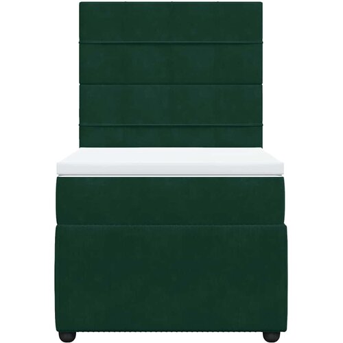 Box spring krevet s madracem tamnozeleni 80 x 200 cm bar&amp;scaron;unasti Slike